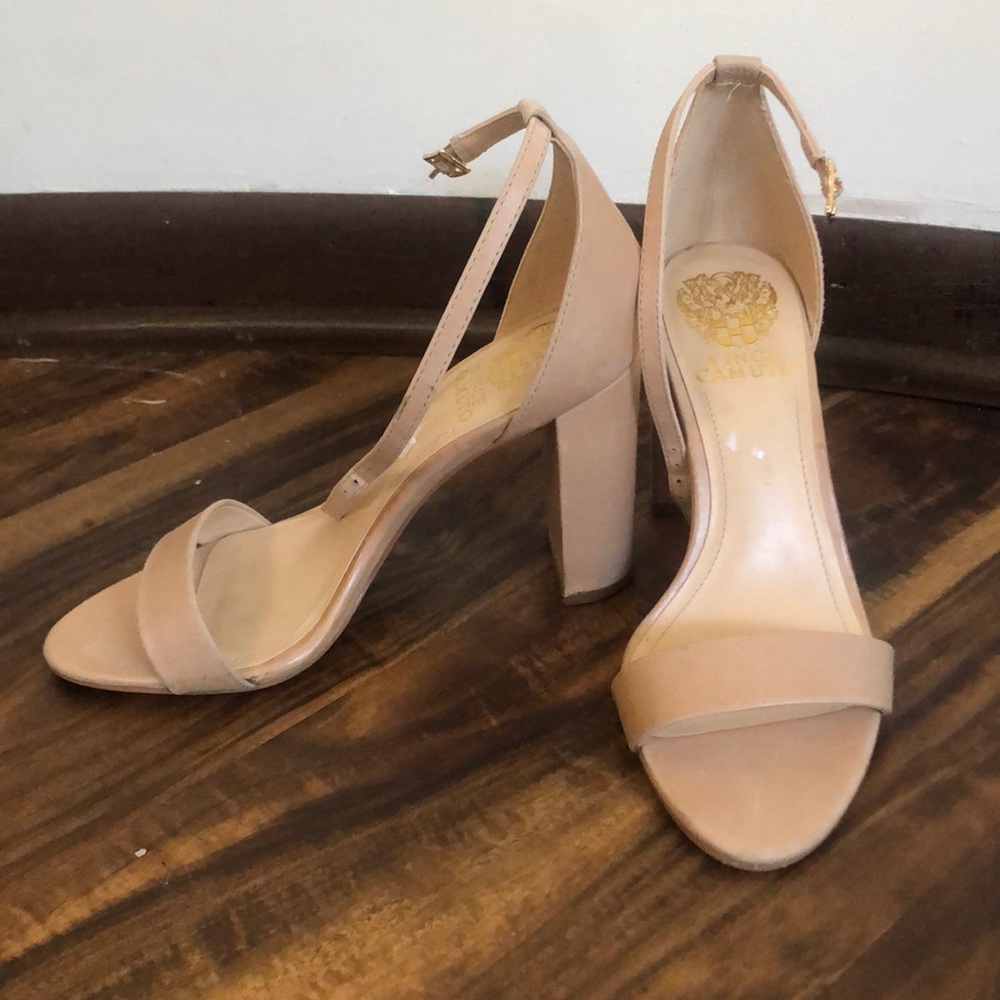 Vince Camino block heel leather
